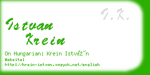 istvan krein business card